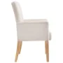 Dining chairs with armrests 6 units of beige fabric by vidaXL, dining chairs - Ref: Foro24-3058299, Price: 981,10 €, Discount: %