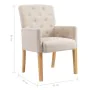 Dining chairs with armrests 6 units of beige fabric by vidaXL, dining chairs - Ref: Foro24-3058299, Price: 981,10 €, Discount: %