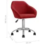 Drehbare Esszimmerstühle 4 Einheiten rot roter Stoff von vidaXL, Essstühle - Ref: Foro24-3089575, Preis: 262,58 €, Rabatt: %