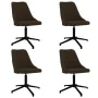 Swivel dining chairs 4 units dark brown fabric by vidaXL, dining chairs - Ref: Foro24-3090211, Price: 243,94 €, Discount: %