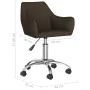 Swivel dining chairs 6 units dark brown fabric by vidaXL, dining chairs - Ref: Foro24-3090281, Price: 424,89 €, Discount: %