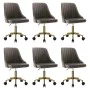 Swivel dining chairs 6 units dark gray velvet by vidaXL, dining chairs - Ref: Foro24-3090104, Price: 417,97 €, Discount: %