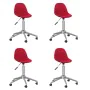 Drehbare Esszimmerstühle 4 Einheiten rot roter Stoff von vidaXL, Essstühle - Ref: Foro24-3086060, Preis: 169,21 €, Rabatt: %