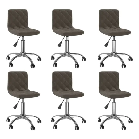 Swivel dining chairs 6 units dark gray velvet by vidaXL, dining chairs - Ref: Foro24-3086406, Price: 263,21 €, Discount: %