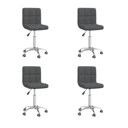 Swivel dining chairs 4 units dark gray fabric by vidaXL, dining chairs - Ref: Foro24-3087512, Price: 216,98 €, Discount: %