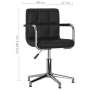 Swivel dining chairs 4 units black synthetic leather by vidaXL, dining chairs - Ref: Foro24-3088073, Price: 284,83 €, Discoun...