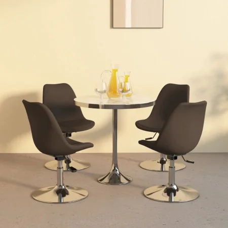 Swivel dining chairs 4 units dark brown fabric by vidaXL, dining chairs - Ref: Foro24-338325, Price: 181,44 €, Discount: %