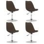 Swivel dining chairs 4 units dark brown fabric by vidaXL, dining chairs - Ref: Foro24-338325, Price: 181,44 €, Discount: %