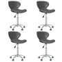 Swivel dining chairs 4 units synthetic leather gray by vidaXL, dining chairs - Ref: Foro24-3088610, Price: 179,15 €, Discount: %