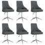 Swivel dining chairs 6 units dark gray fabric by vidaXL, dining chairs - Ref: Foro24-3093046, Price: 887,43 €, Discount: %