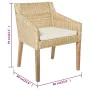 Dining chairs with cushions 2 units natural rattan by vidaXL, dining chairs - Ref: Foro24-325493, Price: 259,39 €, Discount: %