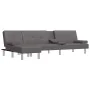 L-shaped sofa bed gray synthetic leather 255x140x70 cm by vidaXL, Sofas - Ref: Foro24-3157267, Price: 397,80 €, Discount: %