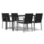 5-piece garden dining set with synthetic rattan and steel cushions by vidaXL, Garden sets - Ref: Foro24-3186963, Price: 371,5...