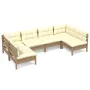 Garden furniture 6 pieces and cushions honey brown pine wood by vidaXL, Garden sets - Ref: Foro24-3097154, Price: 538,15 €, D...