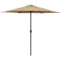 Garden umbrella with taupe gray aluminum pole 270x246 cm by vidaXL, Umbrellas - Ref: Foro24-47347, Price: 59,64 €, Discount: %