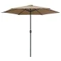 Garden umbrella with taupe gray aluminum pole 270x246 cm by vidaXL, Umbrellas - Ref: Foro24-47347, Price: 59,64 €, Discount: %