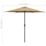 Garden umbrella with taupe gray aluminum pole 270x246 cm by vidaXL, Umbrellas - Ref: Foro24-47347, Price: 59,64 €, Discount: %