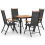 5-piece black aluminum garden dining set by vidaXL, Garden sets - Ref: Foro24-3070628, Price: 420,61 €, Discount: %