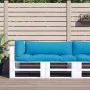 Cushions for pallet sofa 3 units blue fabric by vidaXL, Cushions for chairs and sofas - Ref: Foro24-314662, Price: 48,65 €, D...