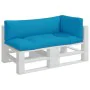 Cushions for pallet sofa 3 units blue fabric by vidaXL, Cushions for chairs and sofas - Ref: Foro24-314662, Price: 48,65 €, D...