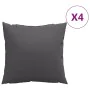 Dekokissen 4 Stück anthrazitgrauer Stoff 60x60 cm von vidaXL, Kissen - Ref: Foro24-314353, Preis: 65,23 €, Rabatt: %