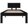 Black single solid wood bed frame 75x190 cm by vidaXL, Beds and slatted bases - Ref: Foro24-810459, Price: 115,34 €, Discount: %