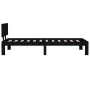 Black single solid wood bed frame 75x190 cm by vidaXL, Beds and slatted bases - Ref: Foro24-810459, Price: 115,34 €, Discount: %