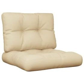 Cushions for pallets 2 units beige fabric by vidaXL, Cushions for chairs and sofas - Ref: Foro24-314486, Price: 28,17 €, Disc...