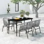 5-Piece Gray Synthetic Rattan Garden Dining Set by vidaXL, Garden sets - Ref: Foro24-3099253, Price: 503,26 €, Discount: %