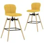 Swivel bar stools 2 units yellow fabric by vidaXL, dining chairs - Ref: Foro24-289479, Price: 115,68 €, Discount: %