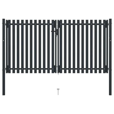 Double anthracite gray steel fence gate 306x220 cm by vidaXL, garden gates - Ref: Foro24-146354, Price: 657,78 €, Discount: %