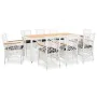 9-Piece White Synthetic Rattan Garden Dining Set by vidaXL, Garden sets - Ref: Foro24-45996, Price: 652,87 €, Discount: %