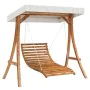 Swing lounger with awning solid fir wood teak finish by vidaXL, Garden rockers - Ref: Foro24-3200625, Price: 425,35 €, Discou...