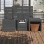 Gartenbox-Set 4-teilig aus massivem grauem Kiefernholz von vidaXL, Aufbewahrungsboxen für den Außenbereich - Ref: Foro24-3154...