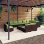 Garden furniture set 11 pieces and brown synthetic rattan cushions by vidaXL, Garden sets - Ref: Foro24-3102604, Price: 1,00 ...