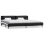 Black synthetic leather bed frame 140x200 cm by vidaXL, Beds and slatted bases - Ref: Foro24-286838, Price: 196,58 €, Discoun...