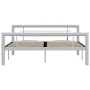 Gray and white metal bed frame 120x200 cm by vidaXL, Beds and slatted bases - Ref: Foro24-284558, Price: 104,16 €, Discount: %