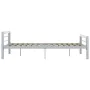 Gray and white metal bed frame 120x200 cm by vidaXL, Beds and slatted bases - Ref: Foro24-284558, Price: 104,16 €, Discount: %