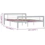 Gray and white metal bed frame 120x200 cm by vidaXL, Beds and slatted bases - Ref: Foro24-284558, Price: 104,16 €, Discount: %