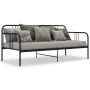 Black metal sofa bed frame 90x200 cm by vidaXL, Beds and slatted bases - Ref: Foro24-324749, Price: 123,69 €, Discount: %