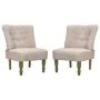 French-style armchairs, 2 units, cream-colored fabric by vidaXL, Armchairs - Ref: Foro24-240288, Price: 262,40 €, Discount: %