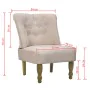 French-style armchairs, 2 units, cream-colored fabric by vidaXL, Armchairs - Ref: Foro24-240288, Price: 262,40 €, Discount: %