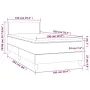 Boxspringbettmatratze und LED-Leuchten hellgrauer Stoff 100x200 cm von vidaXL, Betten und Lattenroste - Ref: Foro24-3133053, ...