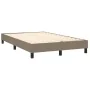 Boxspringbett mit Matratze und LED-Stoff in Taupegrau, 120 x 200 cm von vidaXL, Betten und Lattenroste - Ref: Foro24-3133145,...