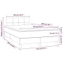 Boxspringbett mit Matratze und LED-Stoff in Taupegrau, 120 x 200 cm von vidaXL, Betten und Lattenroste - Ref: Foro24-3133145,...