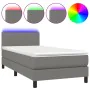 Boxspringbett mit Matratze und dunkelgrauem LED-Stoff 100x200 cm von vidaXL, Betten und Lattenroste - Ref: Foro24-3132974, Pr...