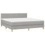 Boxspringbett mit Stoffmatratze und hellgrauer LED 180x200 cm von vidaXL, Betten und Lattenroste - Ref: Foro24-3133573, Preis...