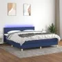 Boxspringbett mit Matratze und LED-blauem Stoff 160x200 cm von vidaXL, Betten und Lattenroste - Ref: Foro24-3133571, Preis: 4...