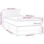 Boxspringbett mit Matratze und dunkelgrauem LED-Stoff 100x200 cm von vidaXL, Betten und Lattenroste - Ref: Foro24-3133934, Pr...