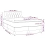 Box spring bed with fabric mattress and light gray LED 120x200 cm by vidaXL, Beds and slatted bases - Ref: Foro24-3133941, Pr...